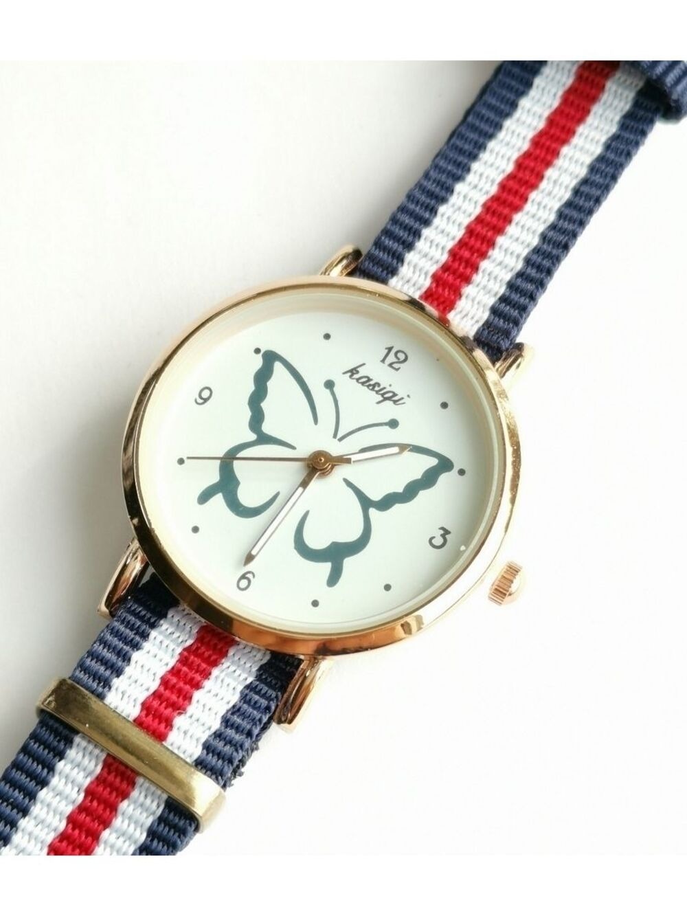 🆕 Red white and blue watch butterfly face - Picture 2 of 7